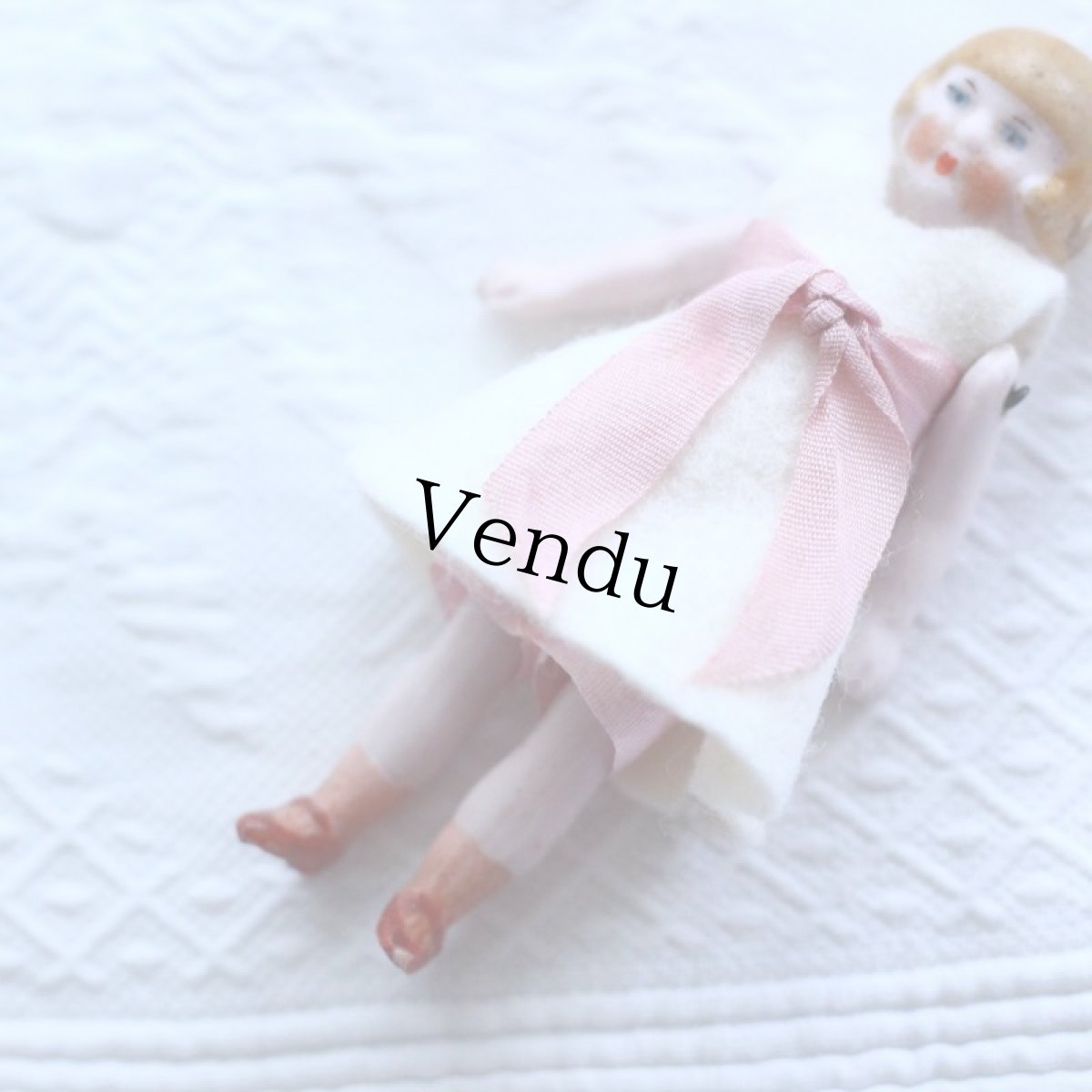 画像3: ピンクの大きなリボンの可愛いフラッパーガール* (3)