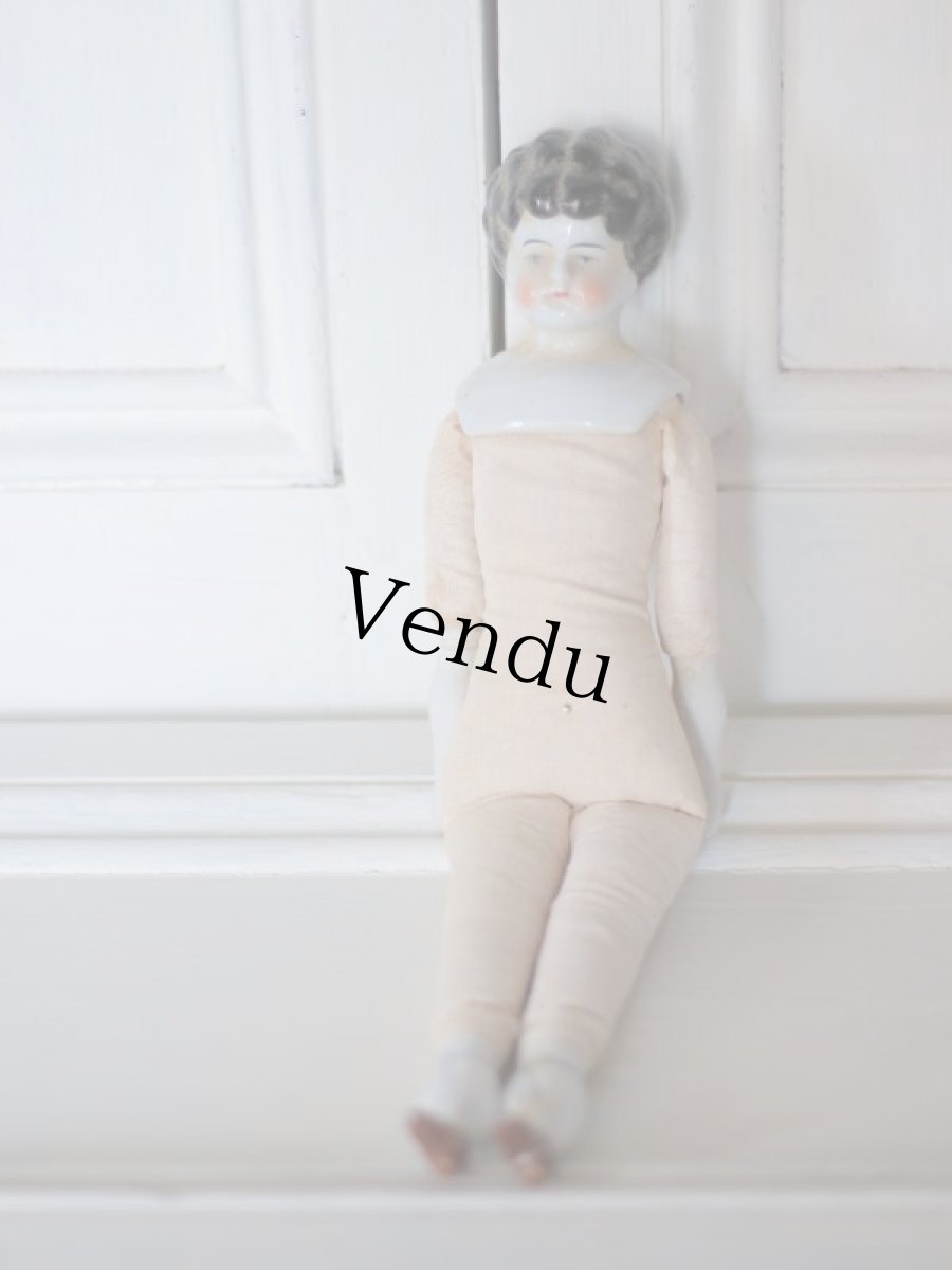 画像1: China head doll/チャイナヘッドドール//12-3/4in (1)