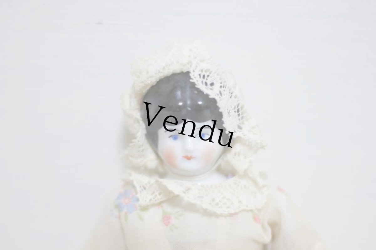 画像2: RARE!!Hertwig China head doll/Body print//チャイナヘッドドール// 9in (2)