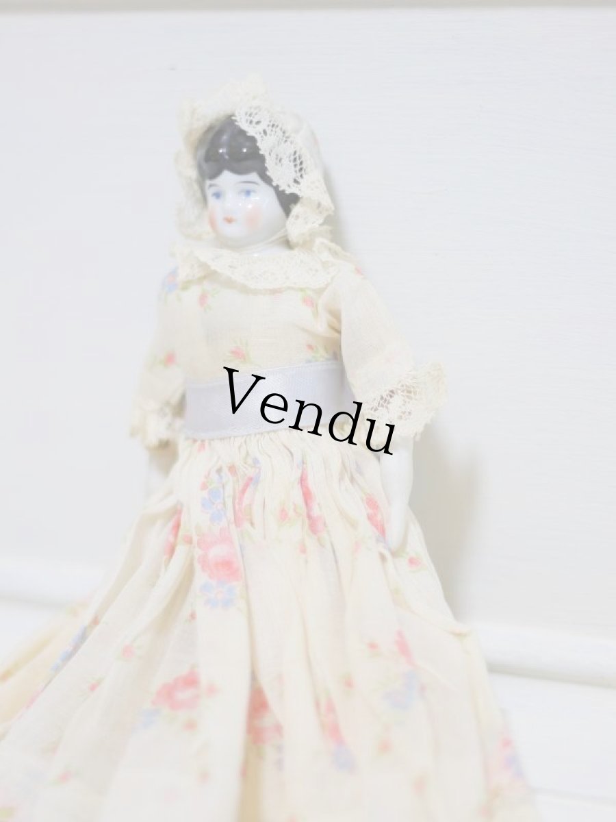 画像4: RARE!!Hertwig China head doll/Body print//チャイナヘッドドール// 9in (4)