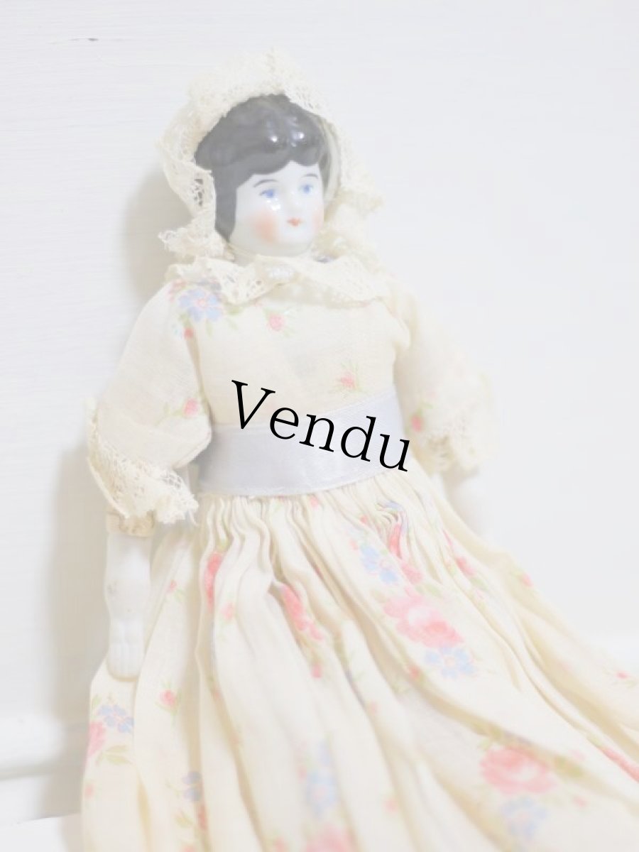 画像3: RARE!!Hertwig China head doll/Body print//チャイナヘッドドール// 9in (3)