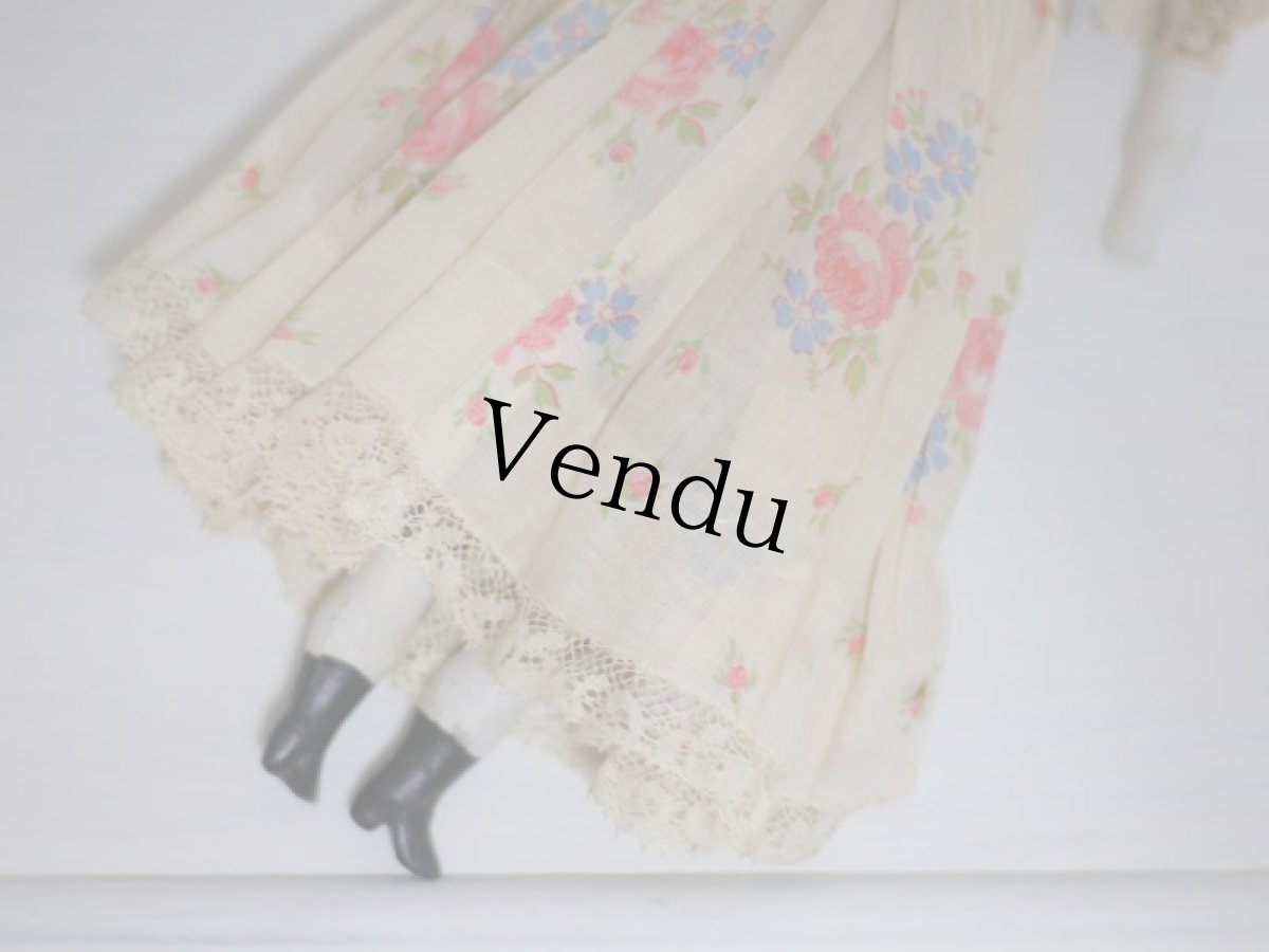 画像9: RARE!!Hertwig China head doll/Body print//チャイナヘッドドール// 9in (9)