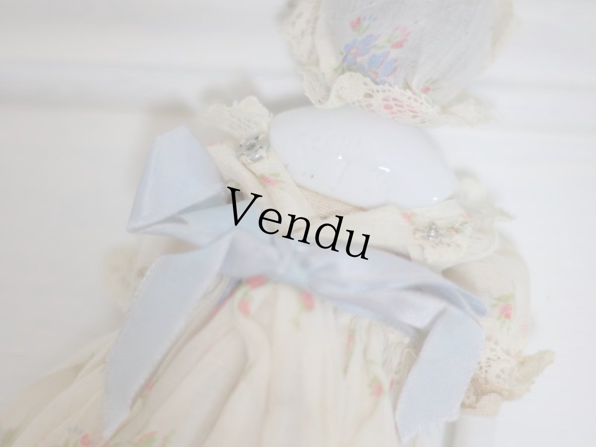 画像10: RARE!!Hertwig China head doll/Body print//チャイナヘッドドール// 9in (10)