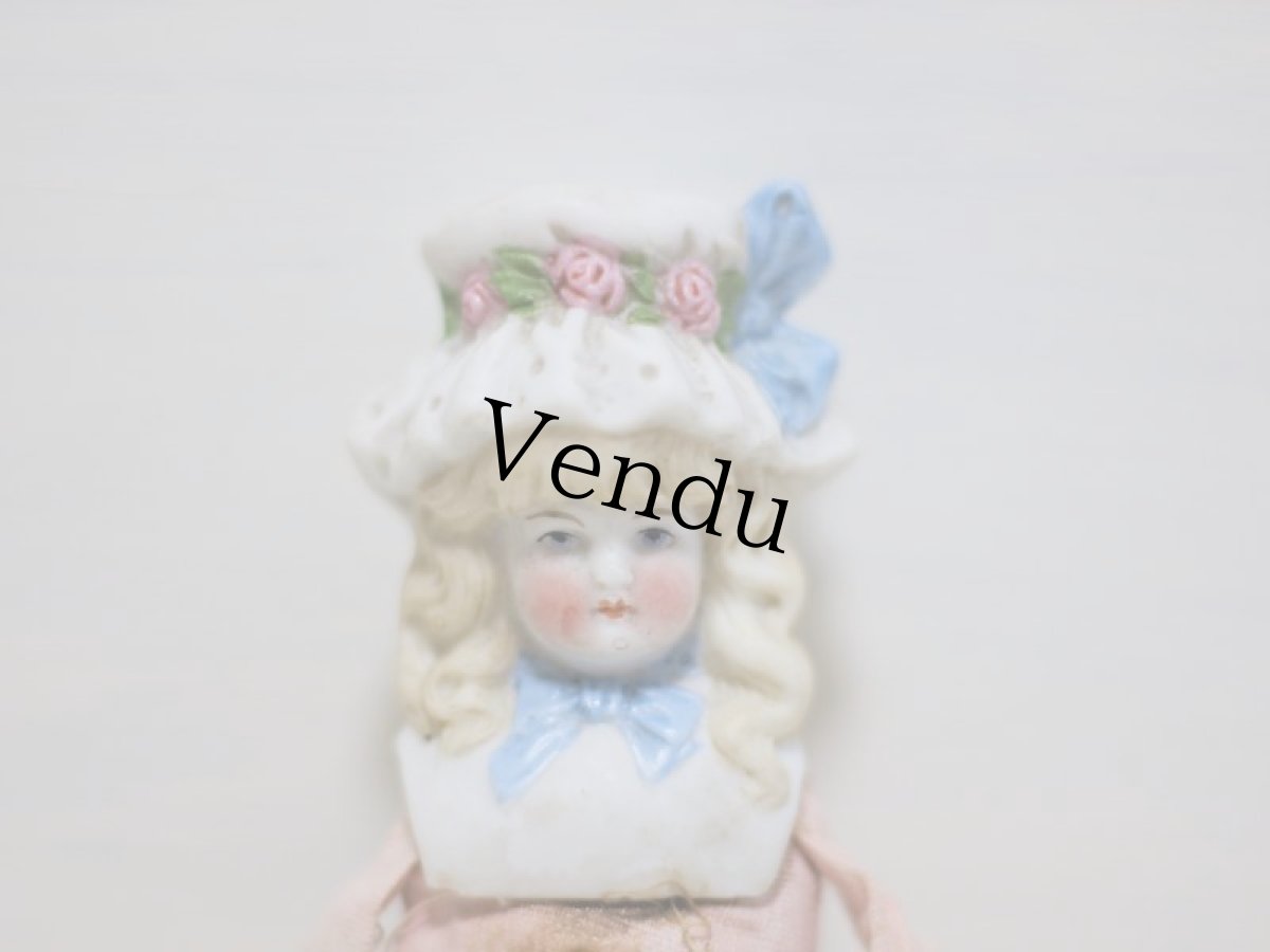 画像2: Rare!! Hertwig China head doll//Pink body//チャイナヘッドドール// G //8in (2)