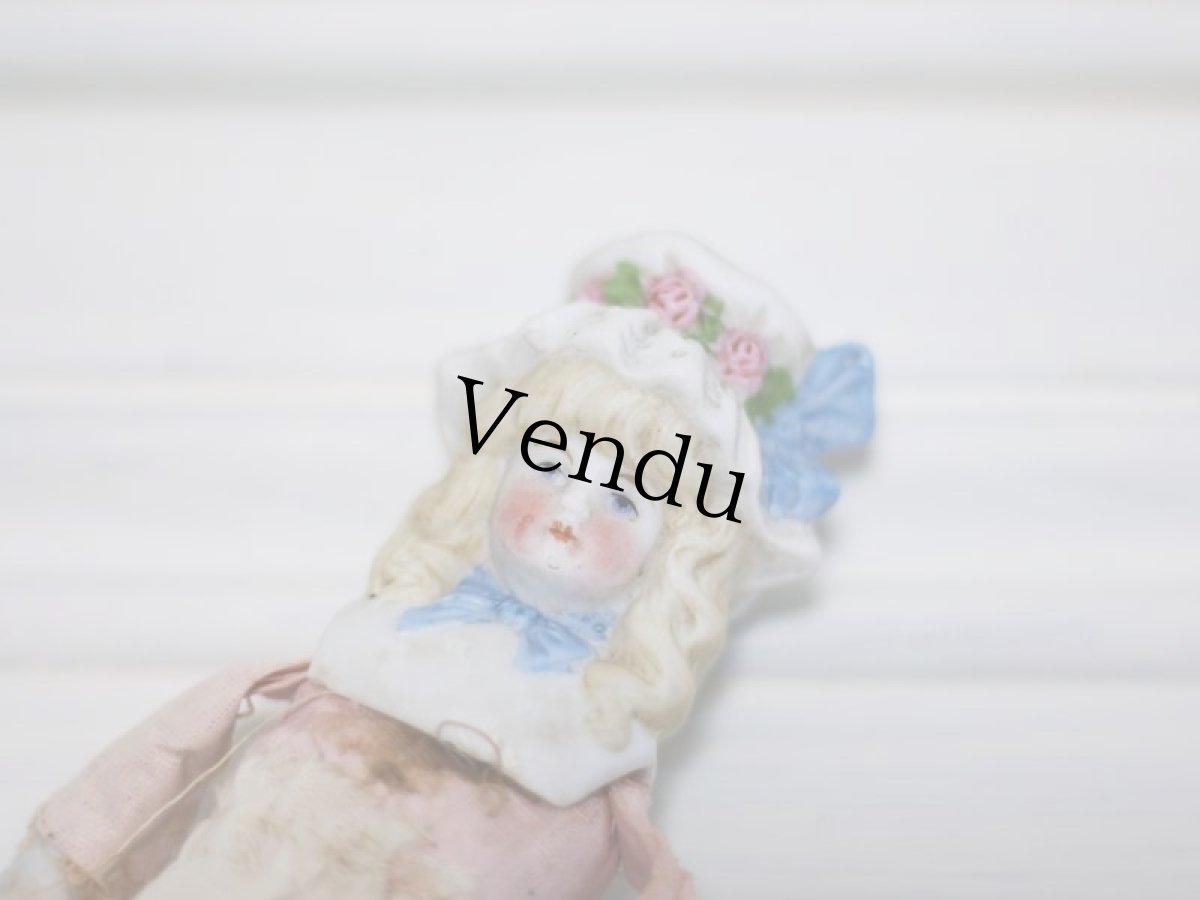 画像3: Rare!! Hertwig China head doll//Pink body//チャイナヘッドドール// G //8in (3)