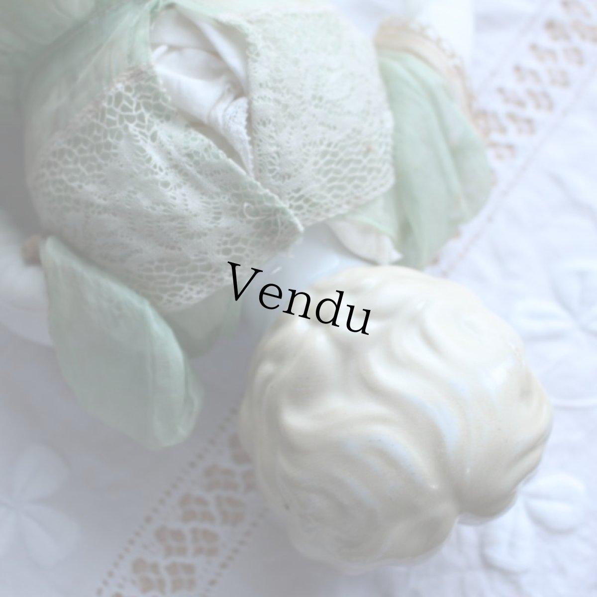 画像8: オーガンジードレスのチャイナヘッドドール EK08181801 (8)