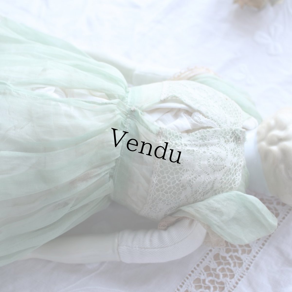 画像11: オーガンジードレスのチャイナヘッドドール EK08181801 (11)