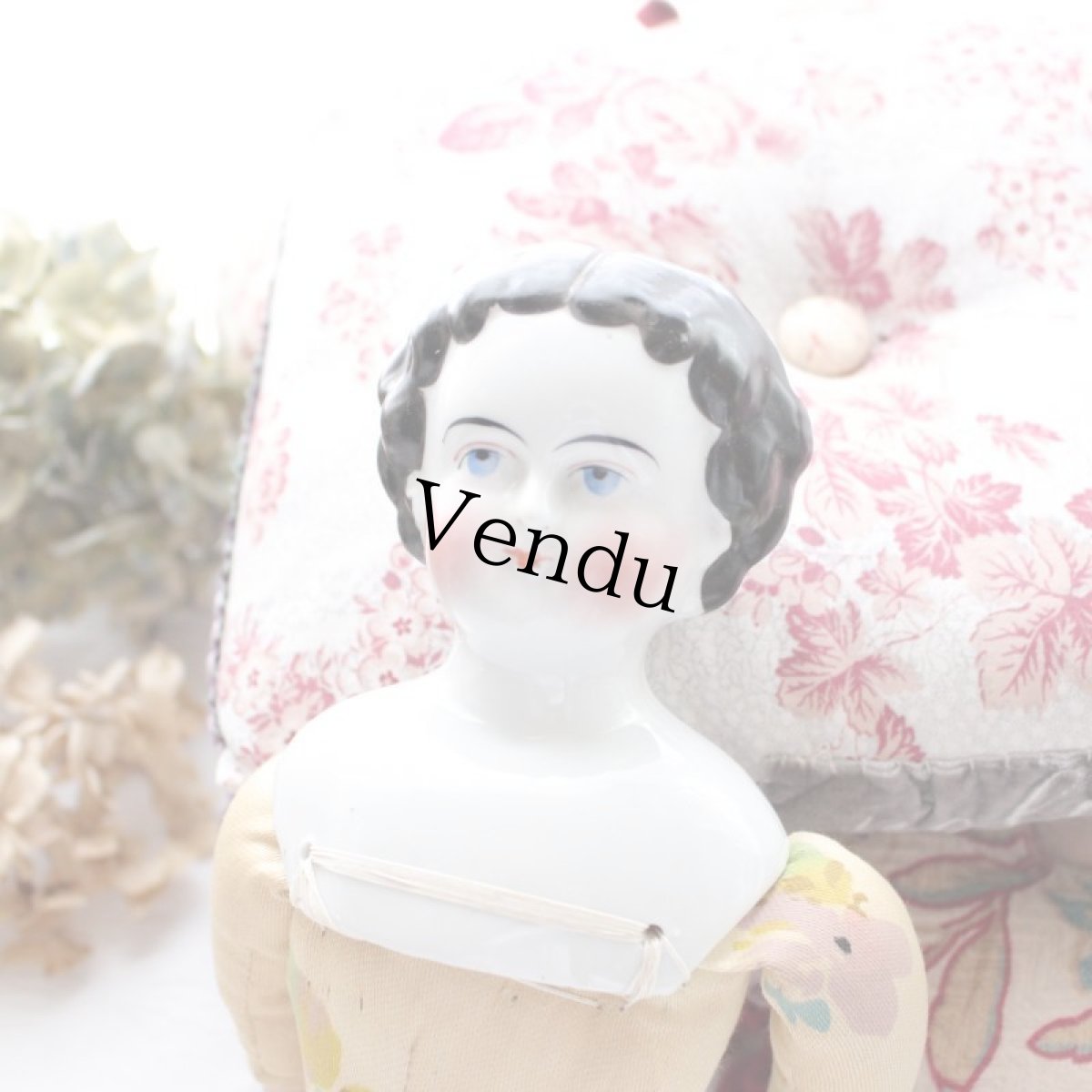 画像3: 花柄ボディの美しいチャイナヘッドドール＊ (3)