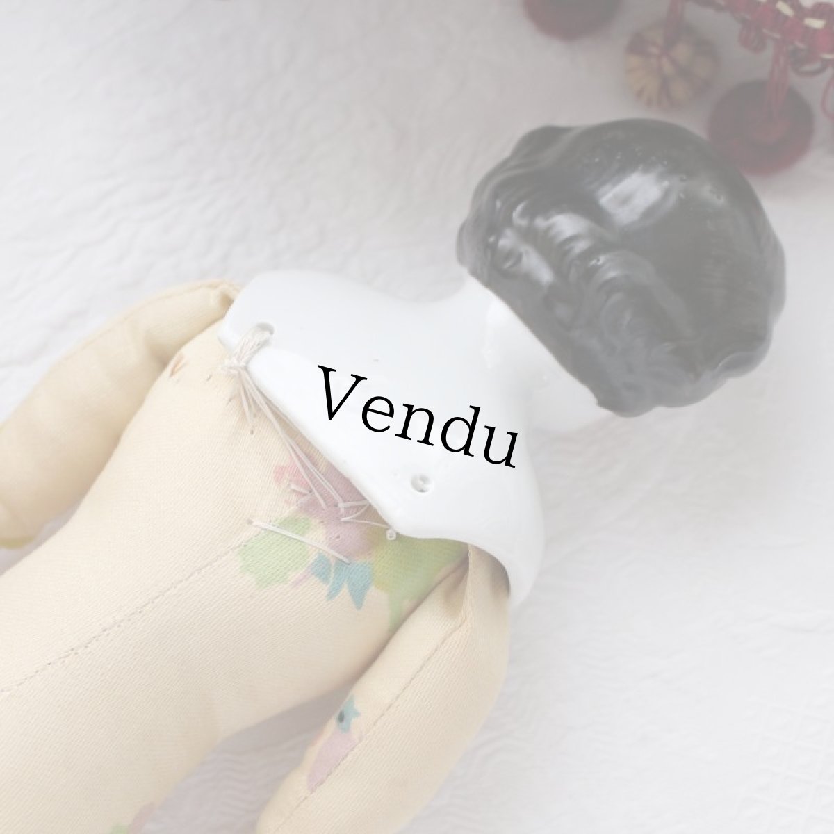 画像7: 花柄ボディの美しいチャイナヘッドドール＊ (7)