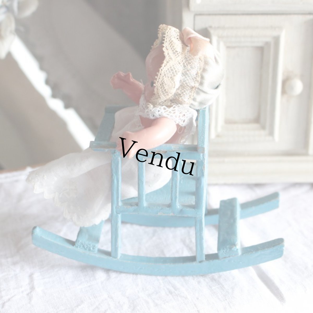 画像2: アンティークゆり椅子 (2)