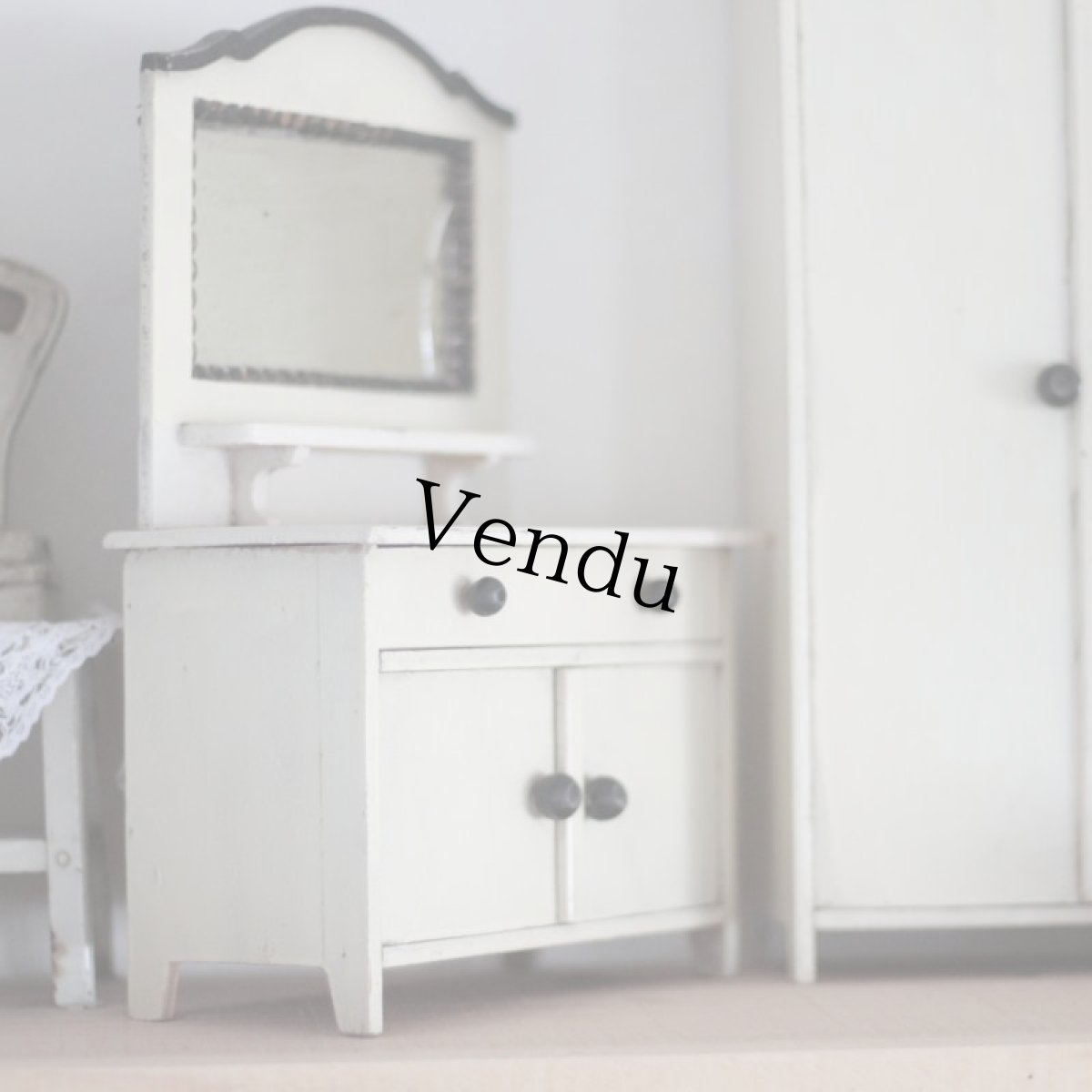 画像8: ドールハウス　ミラー付きキャビネット (8)