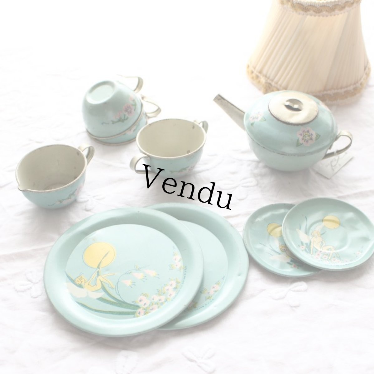 画像1: オハイオアートカンパニー社Tin Tea Set (1)