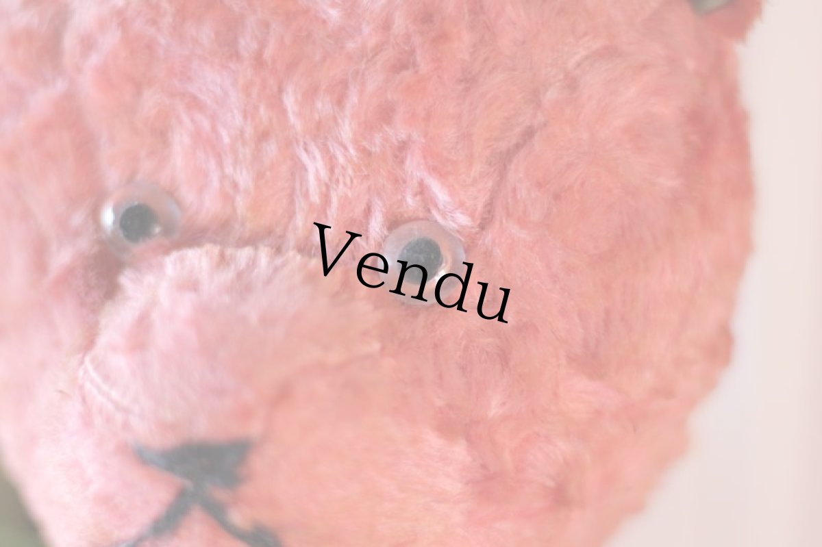 画像4: RARE!!! PINK JPM /Le Jouet Paris Massy/J.P.M. Bear/41cm//France (4)