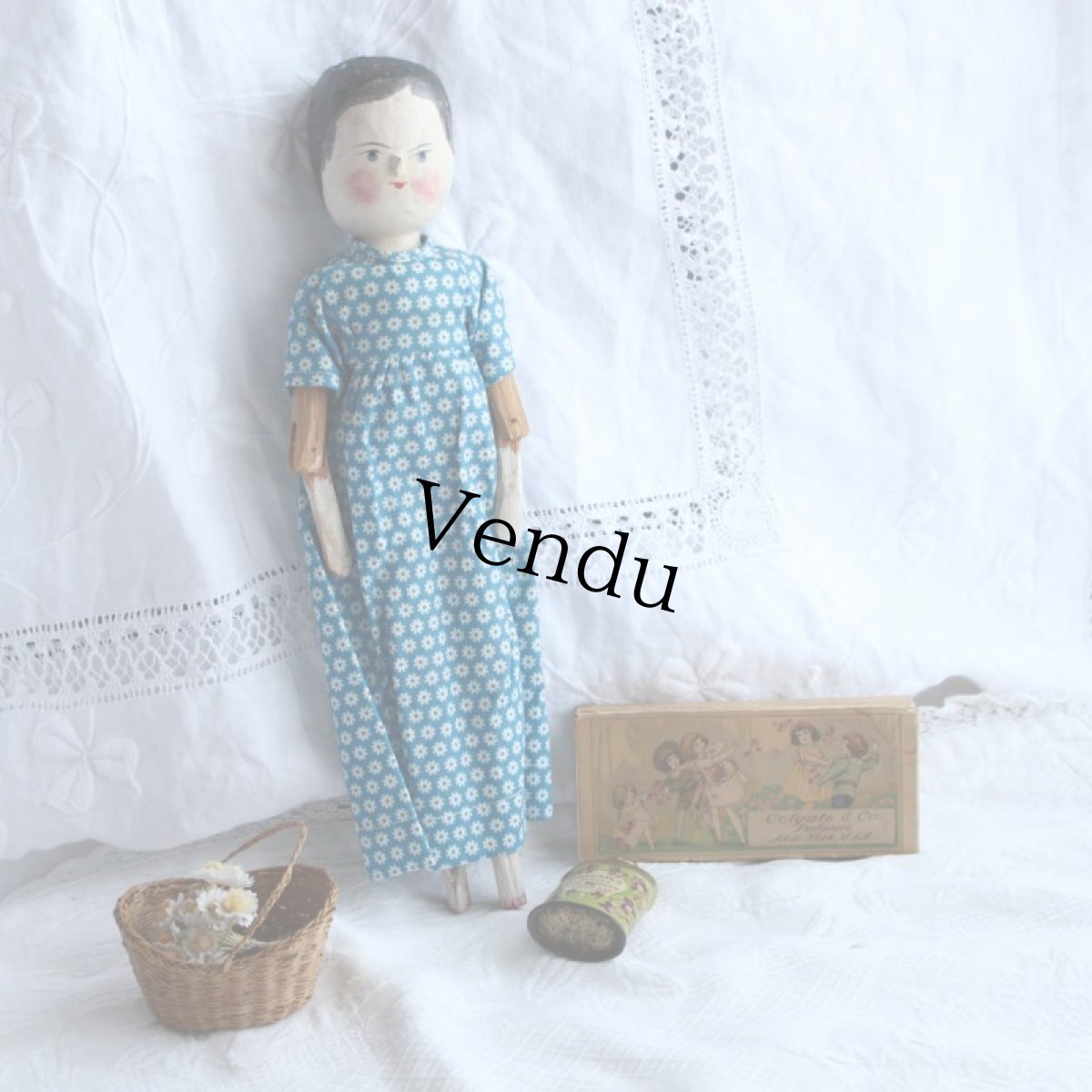 画像1: wooden peg doll (1)
