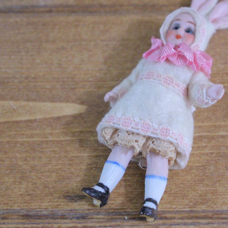 Gebruder Kuhnlenz バニーペアミニョネットE＊/Antique Doll/お人形 