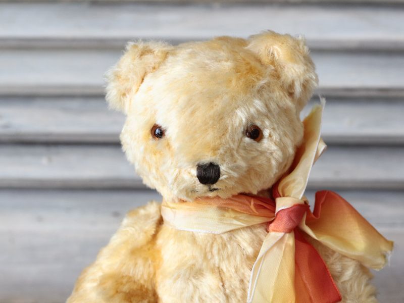 黄色いフレンチベア/France/Antique Teddybear/ぬいぐるみ-/Antique 