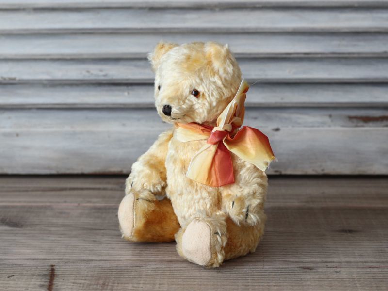 黄色いフレンチベア/France/Antique Teddybear/ぬいぐるみ-/Antique 
