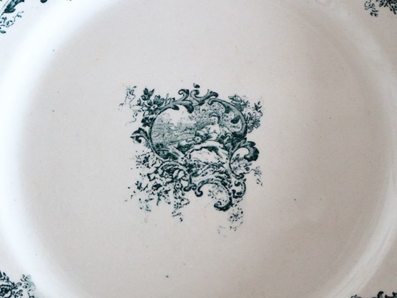 Antique toricoTte SALE++Creil Et Montereau WATTEAU プレート