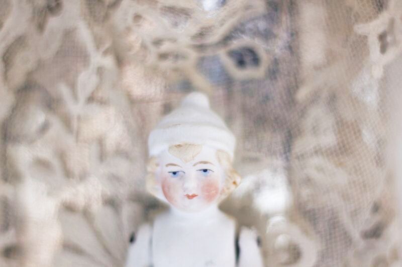 Antique toricoTte Hertwig All Bisque Doll //4.5in/Antique Doll/お