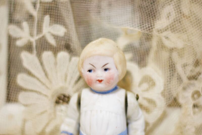 オールビスクのコ Antique toricoTte Hertwig All Bisque Doll //3-1/4in/Antique
