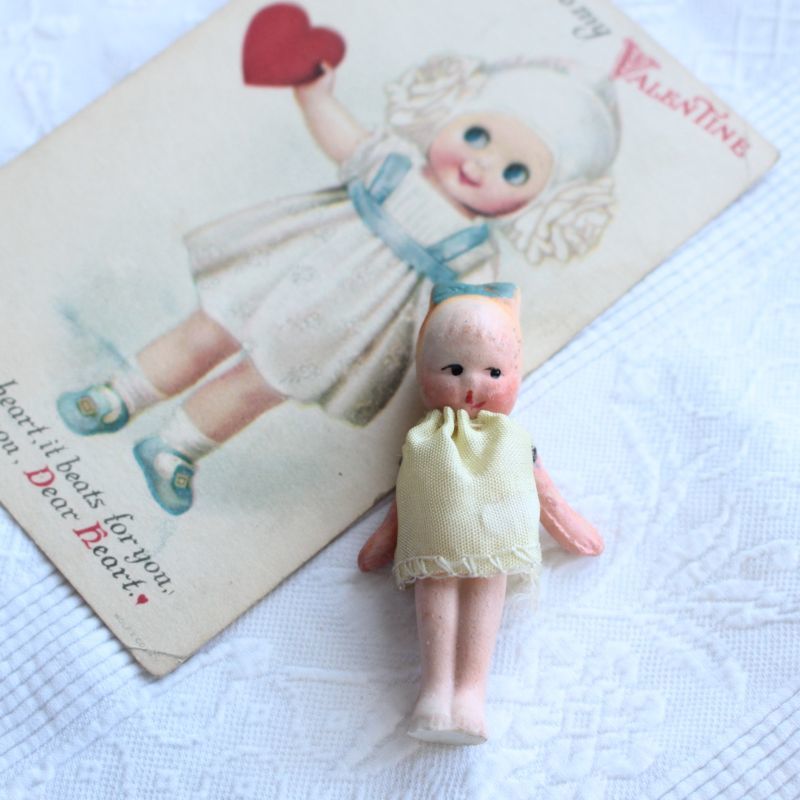 ブルーリボンのビスクドール EK08151801/Antique Doll/お人形