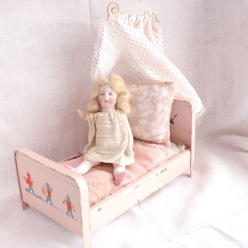 ドールハウスカーテン付きベッドセット/Doll House&miniature/ドール 